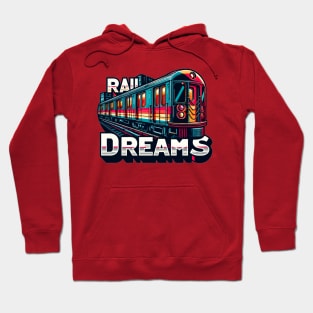 Subway Train, Rail Dreams Hoodie